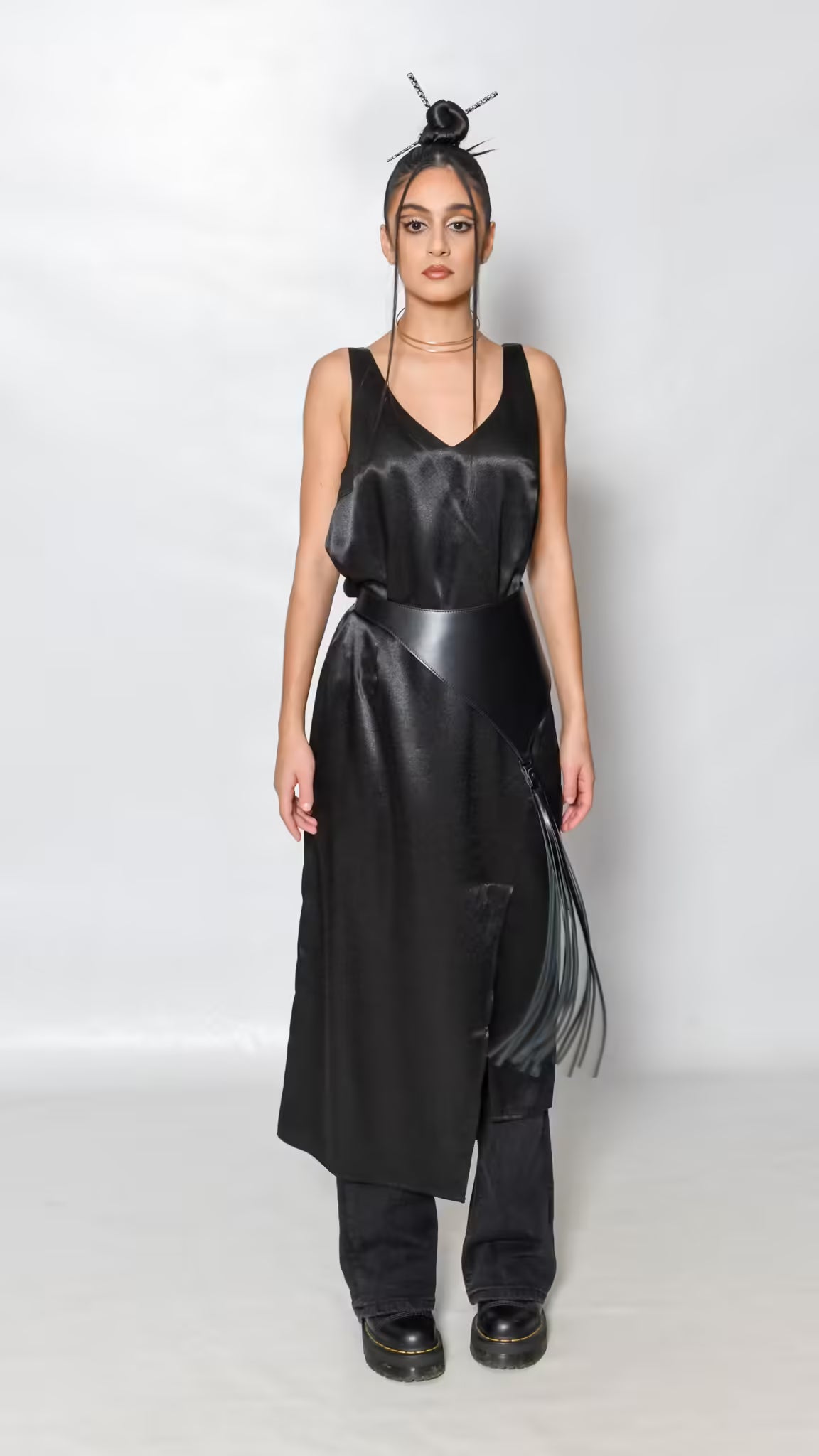 Black leather corset belt –  by Aria Margo