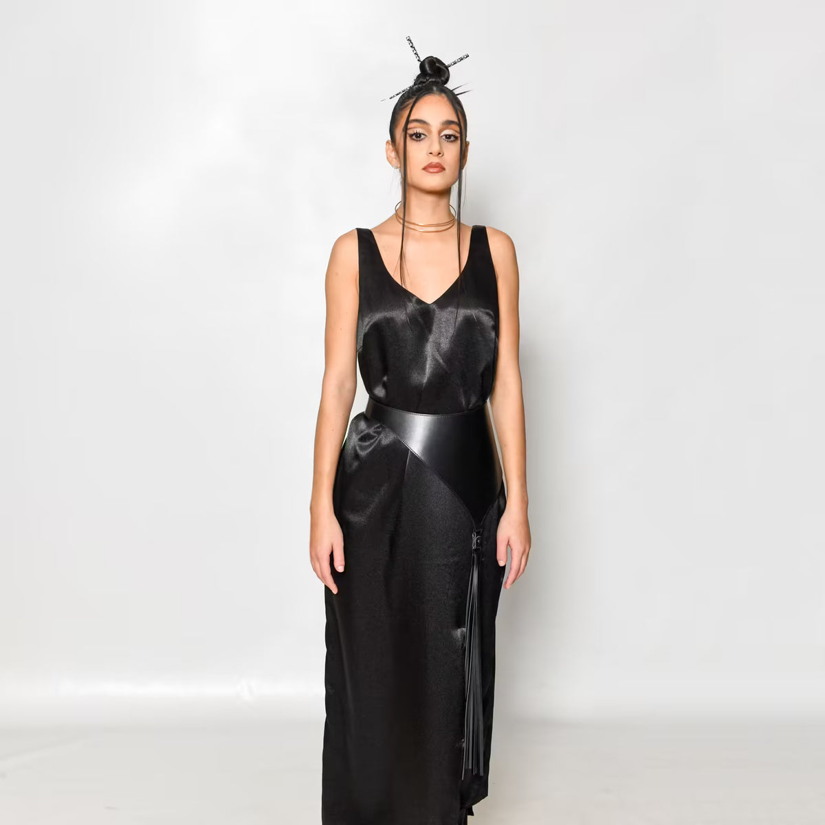 Black leather corset belt –  by Aria Margo