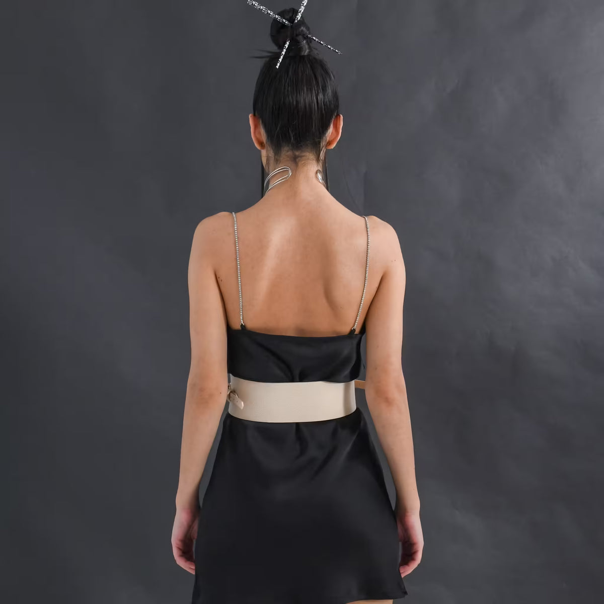 Beige leather corset belt – Wrap by Aria Margo