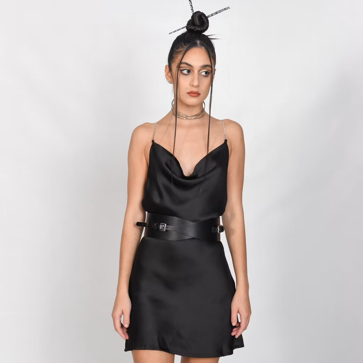 Black leather corset belt – Wrap by Aria Margo