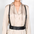 Black leather corset belt – Harness by Aria Margo