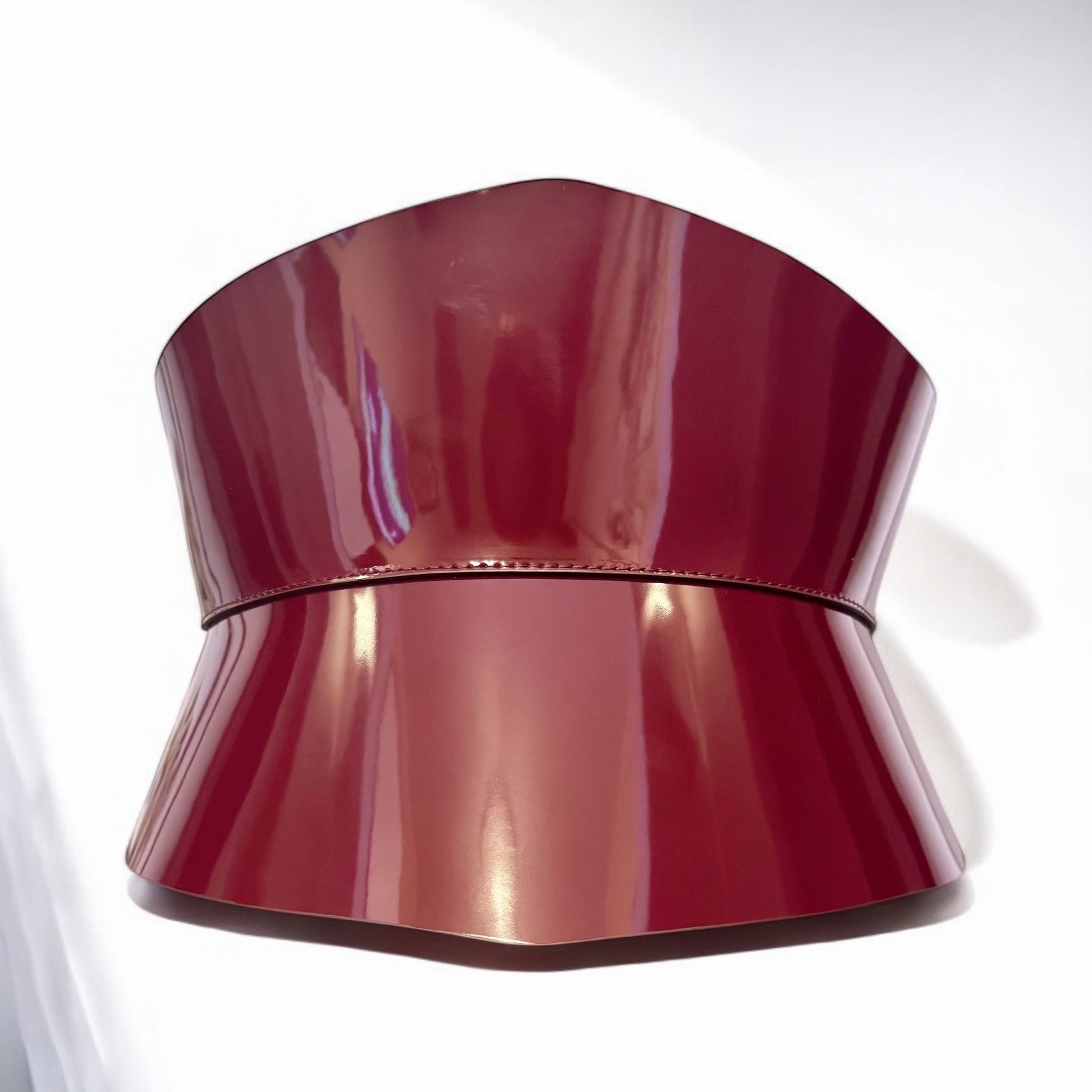 Red leather corset belt – Eclipse by Aria Margo