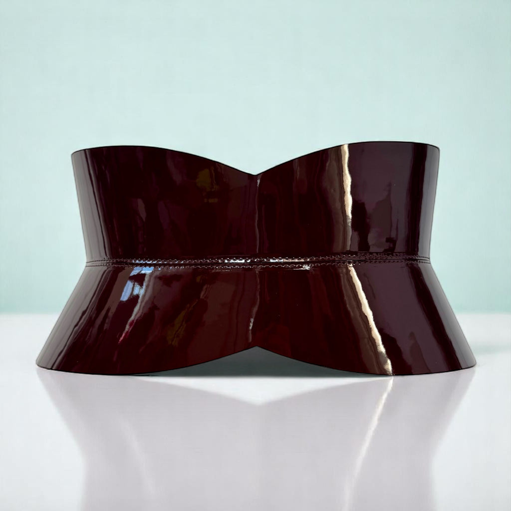 Brown leather corset belt – Hourglass by Aria Margo