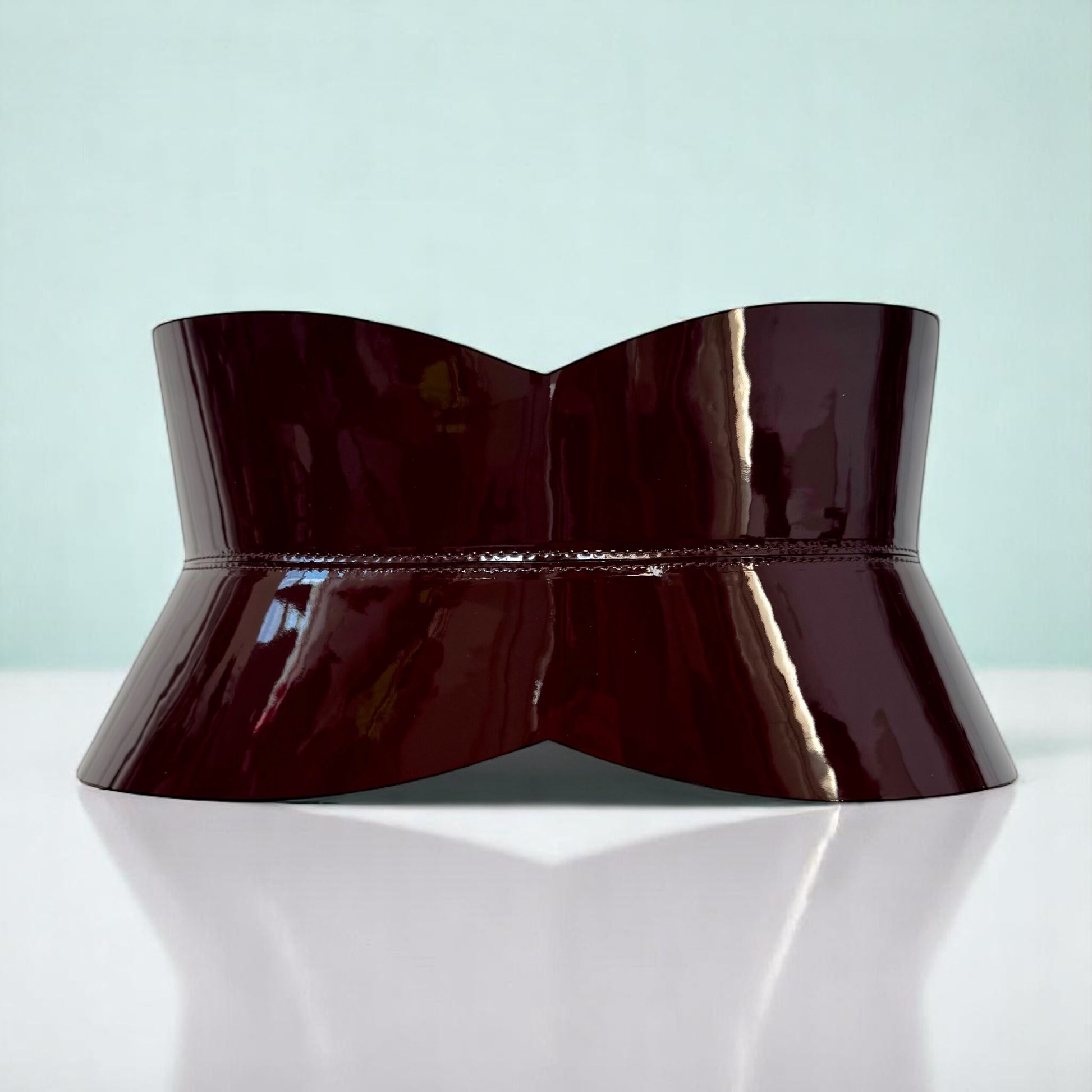 Brown leather corset belt – Hourglass by Aria Margo