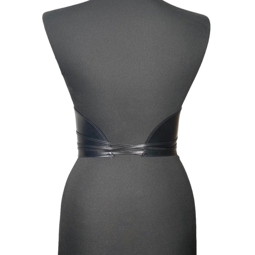 Black leather corset belt – Cord by Aria Margo