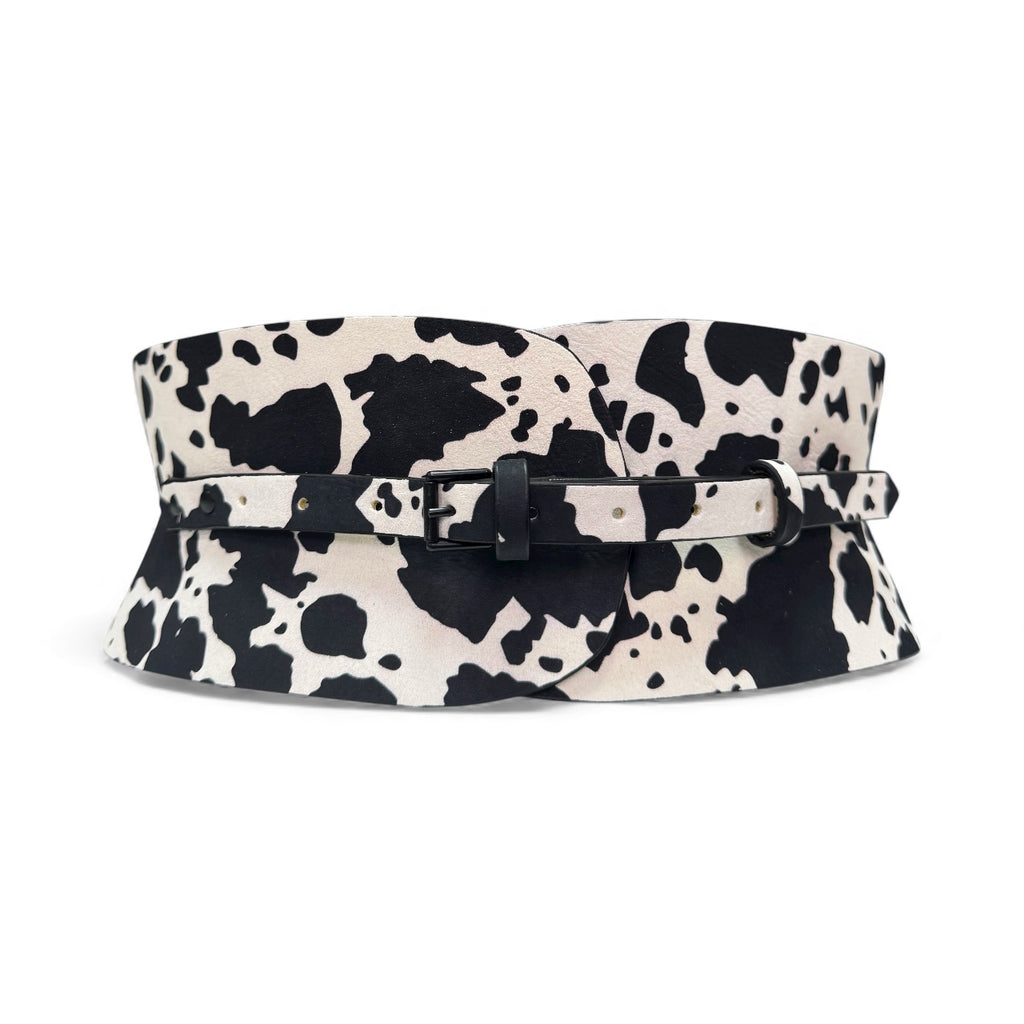 Black leather corset belt – Wide by Aria Margo