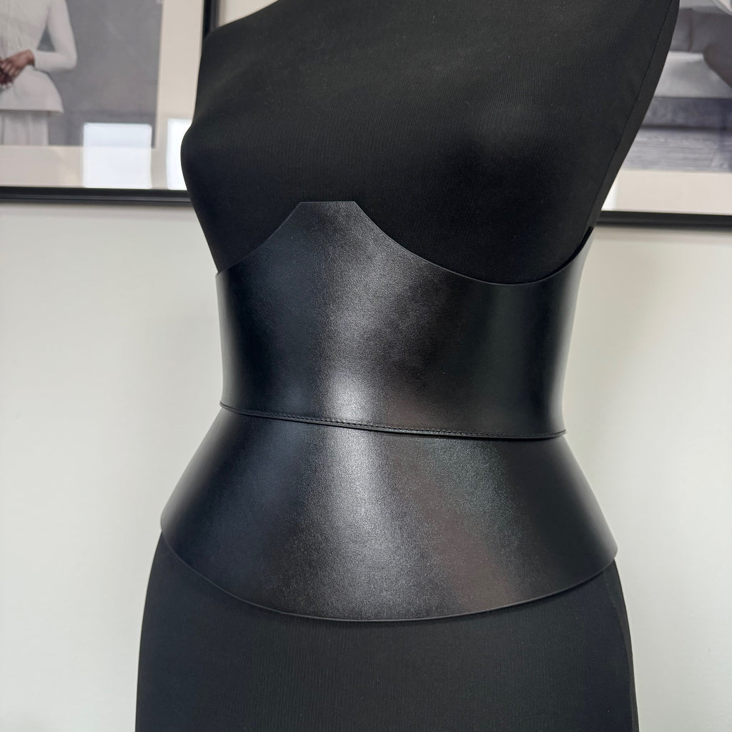 Black leather corset belt – XO by Aria Margo