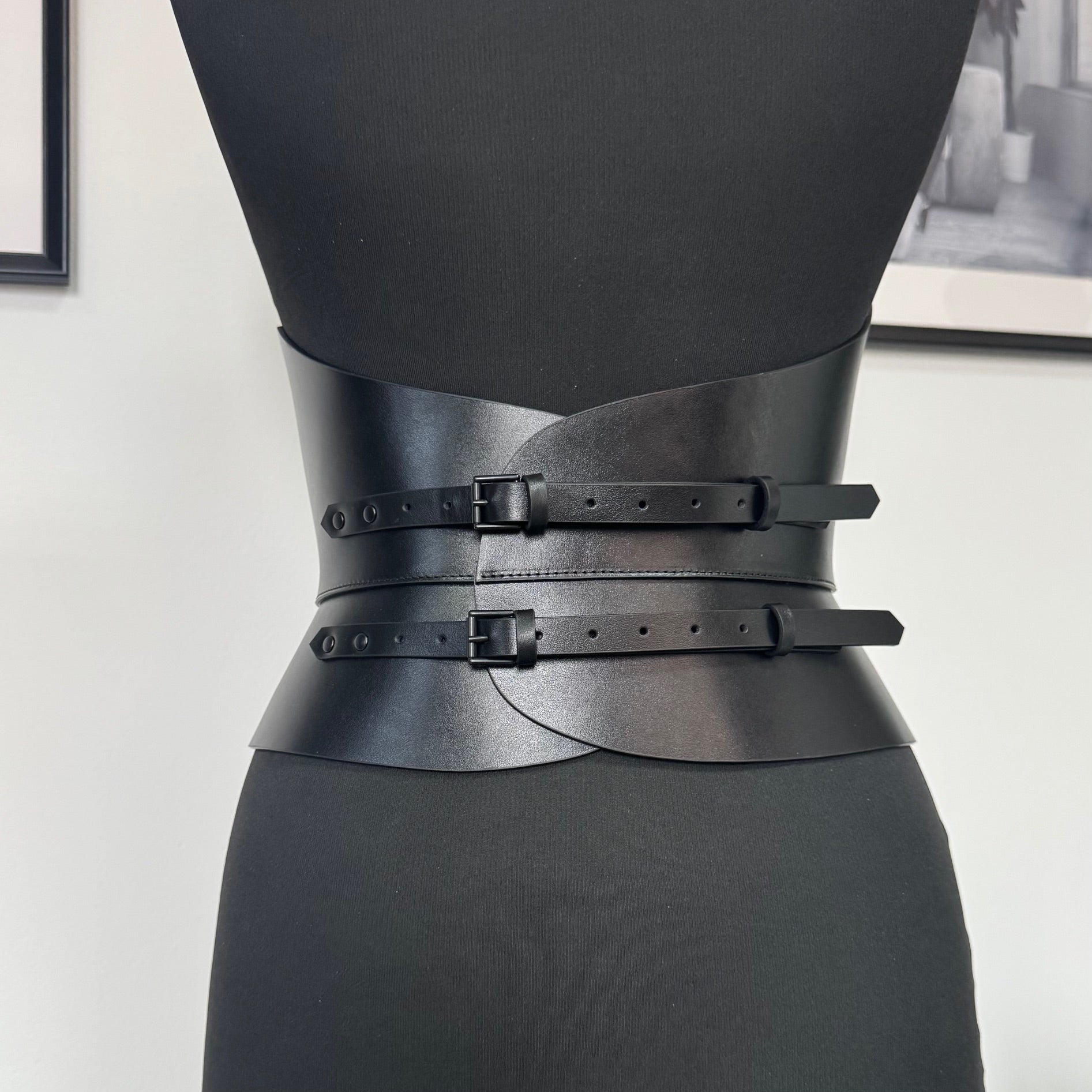 Black leather corset belt – XO by Aria Margo
