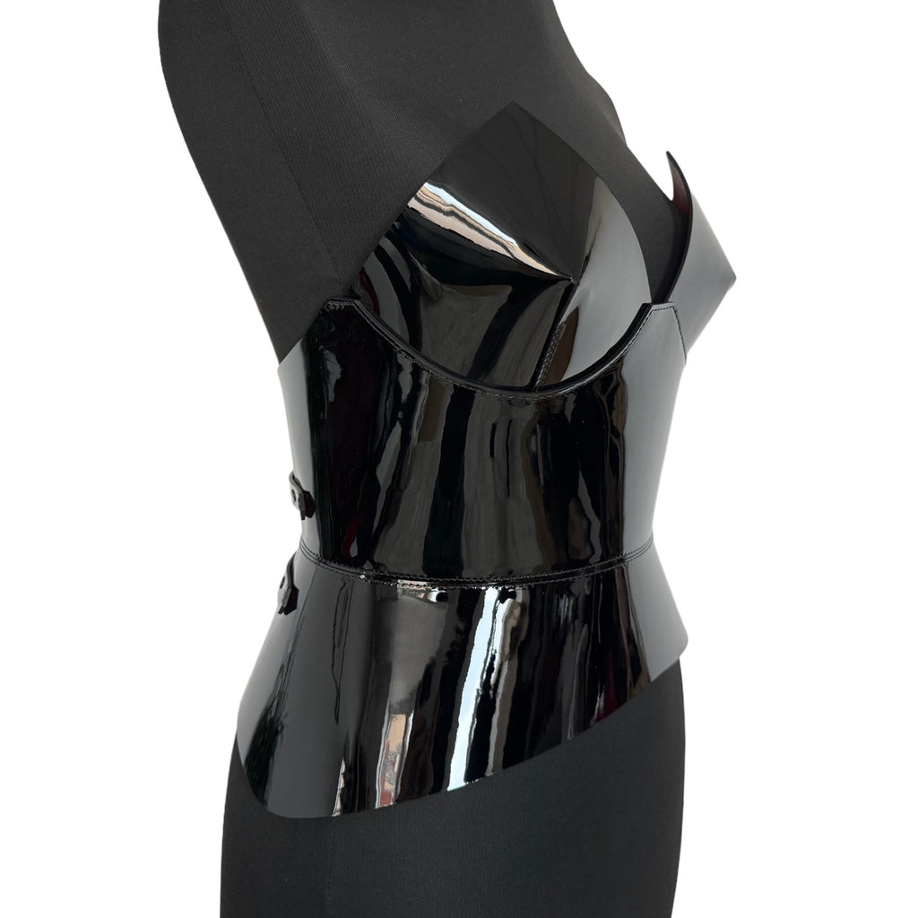 Black leather corset belt – Round Body by Aria Margo