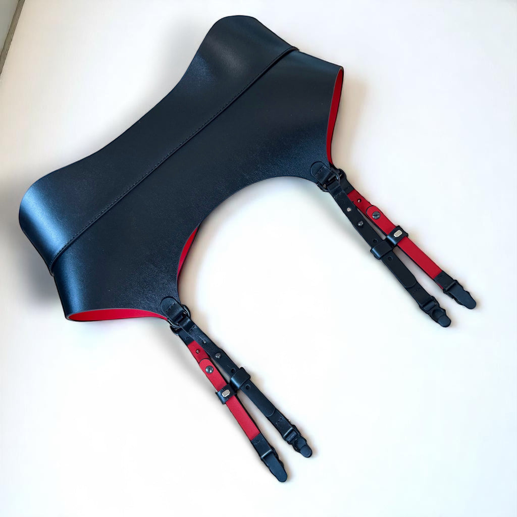 Black leather corset belt –  by Aria Margo