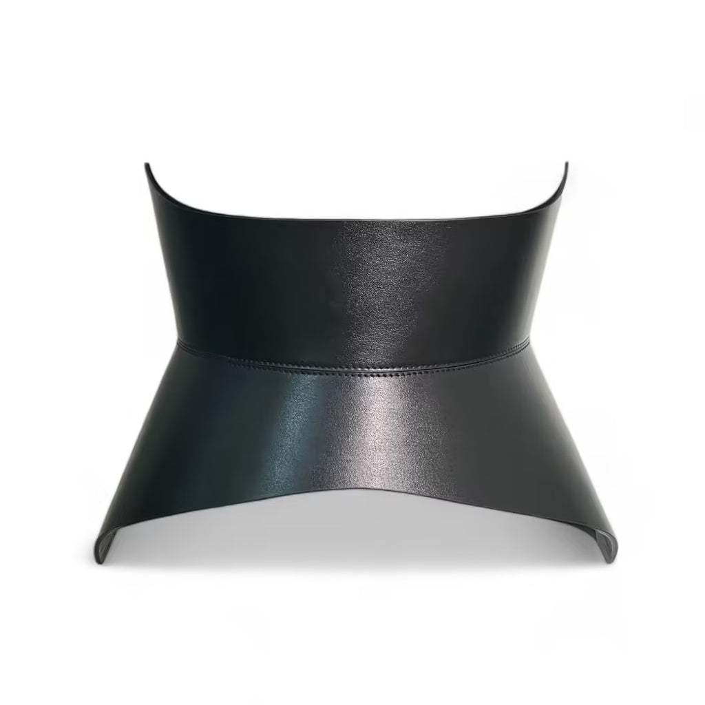 Black leather corset belt – Hallo by Aria Margo