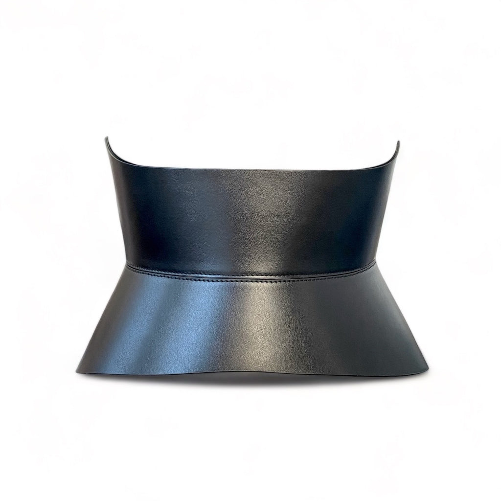 Black leather corset belt – Audrey by Aria Margo