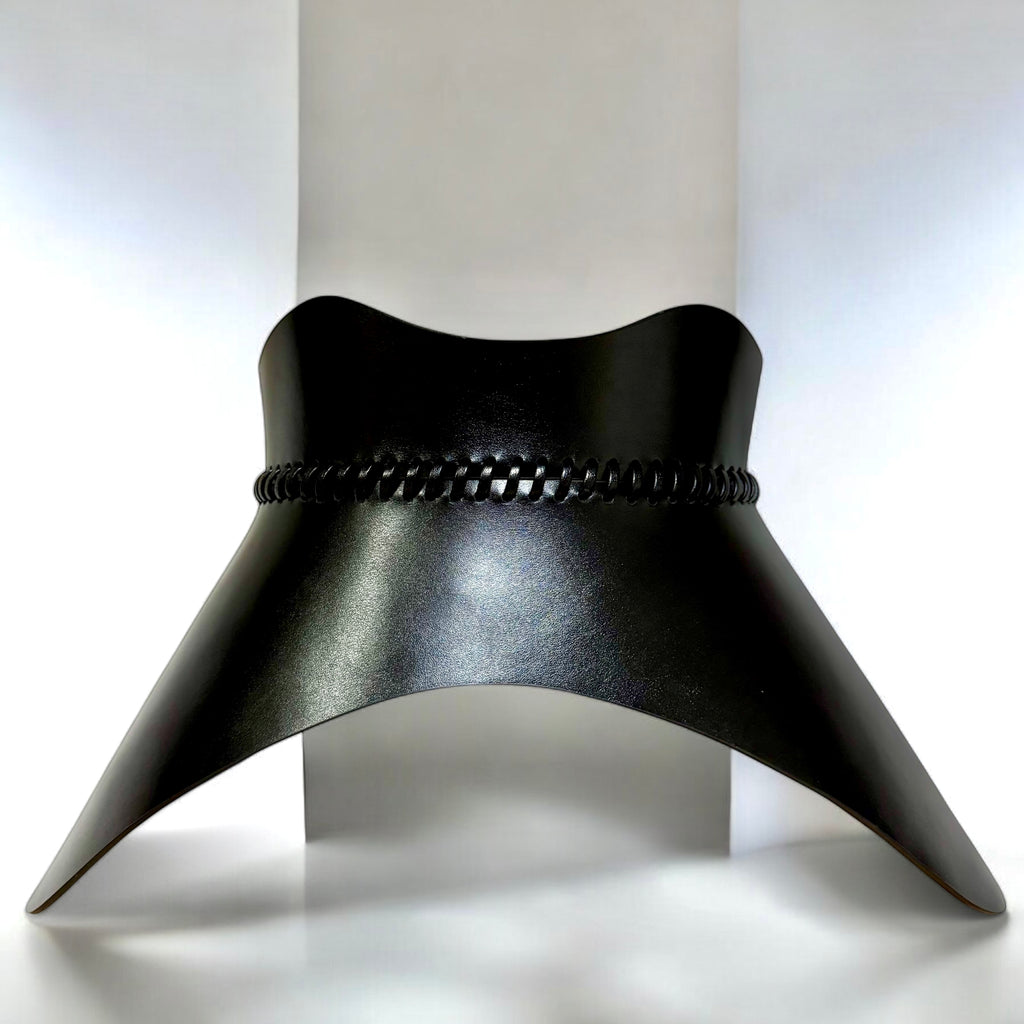 Black leather corset belt – Hallo by Aria Margo