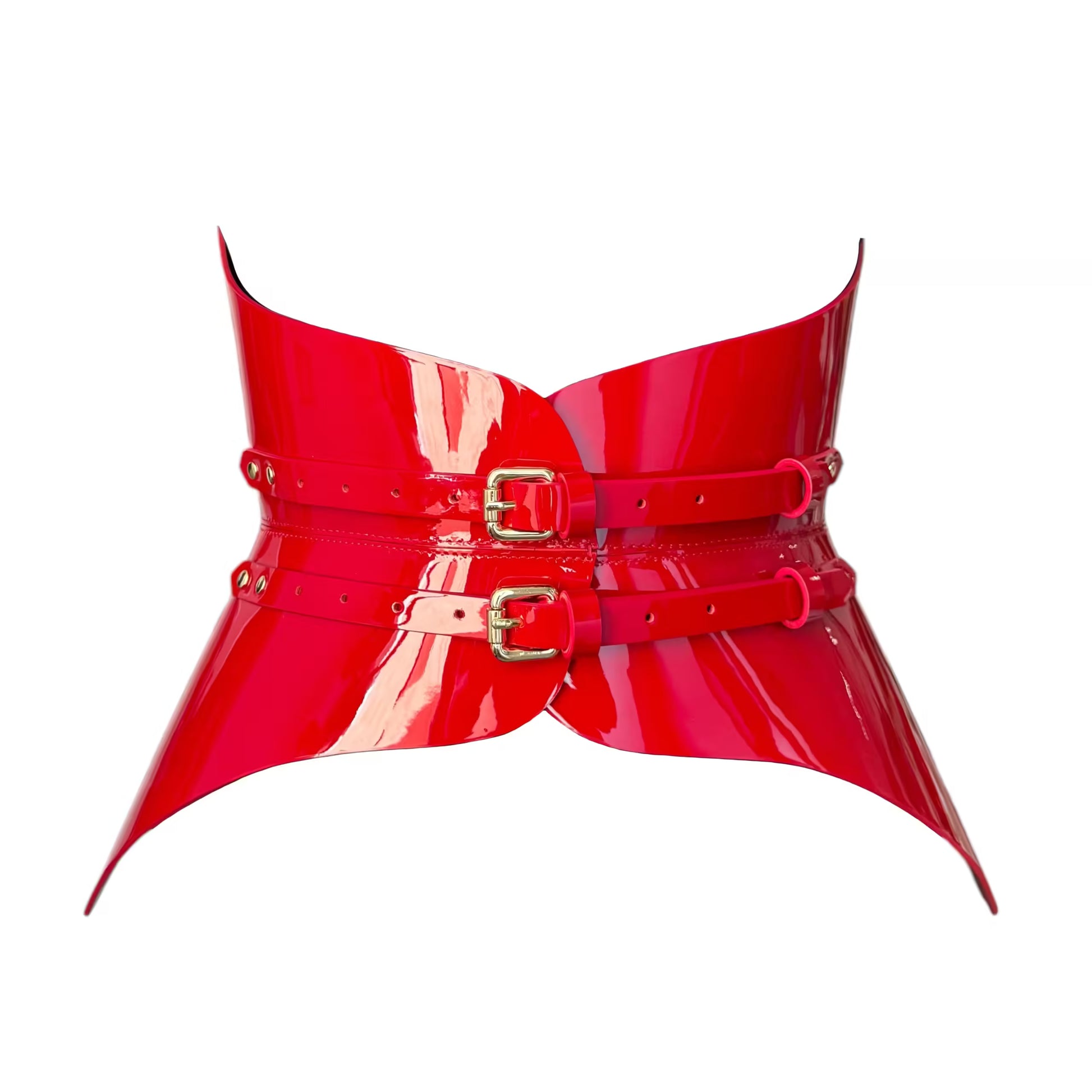 Red leather corset belt – XO by Aria Margo