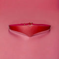 Red leather corset belt – Heart by Aria Margo