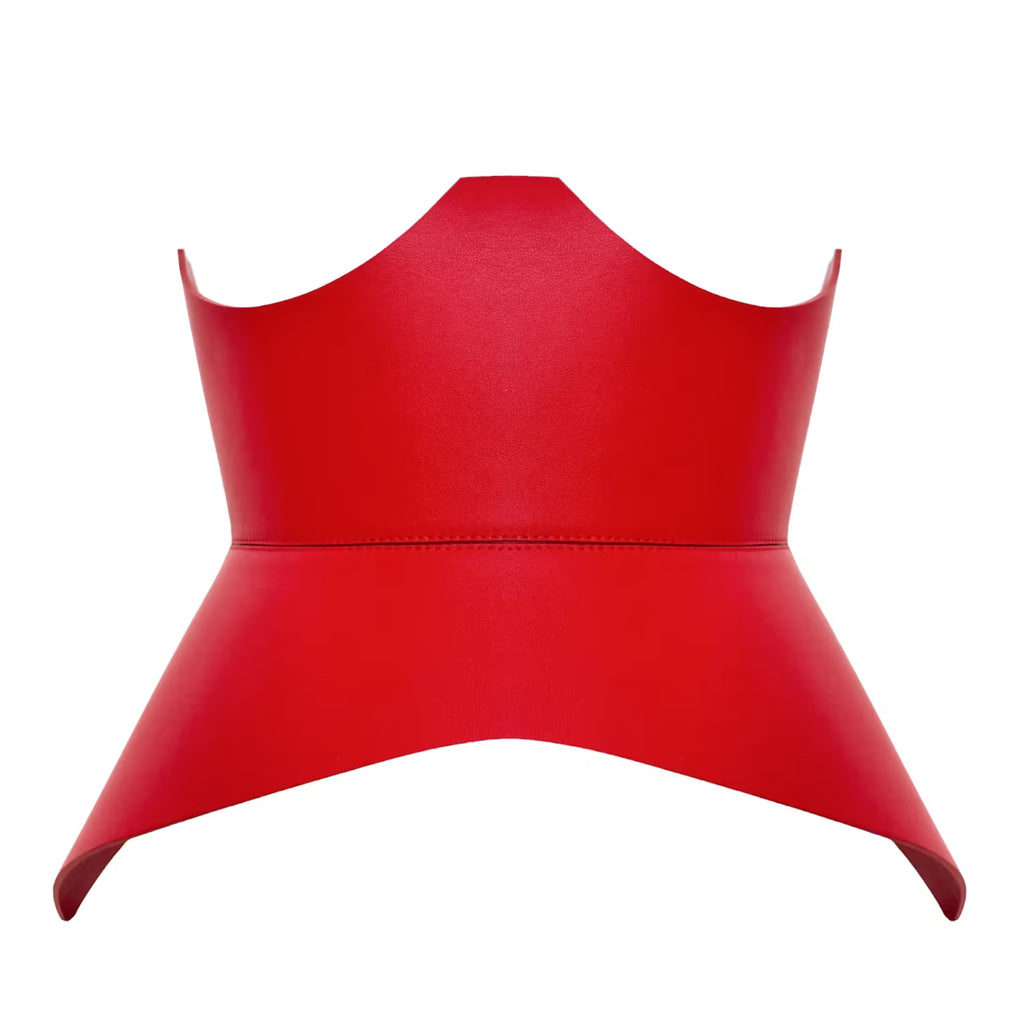 Red leather corset belt – XO by Aria Margo
