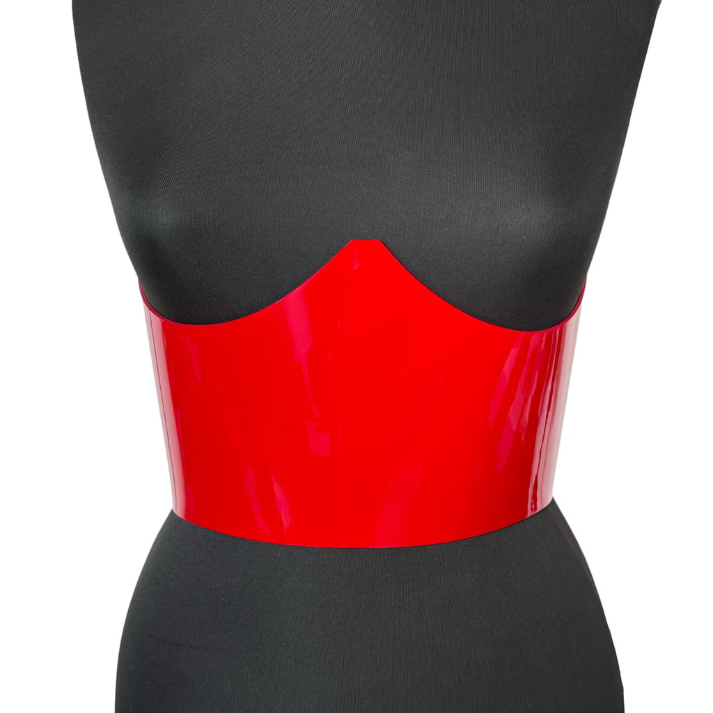 Red leather corset belt – Crown by Aria Margo