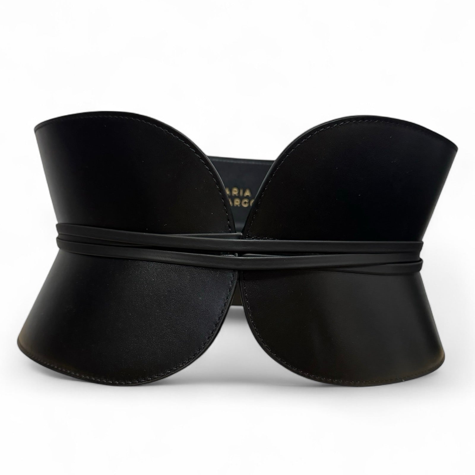 Brown leather corset belt – Wide by Aria Margo