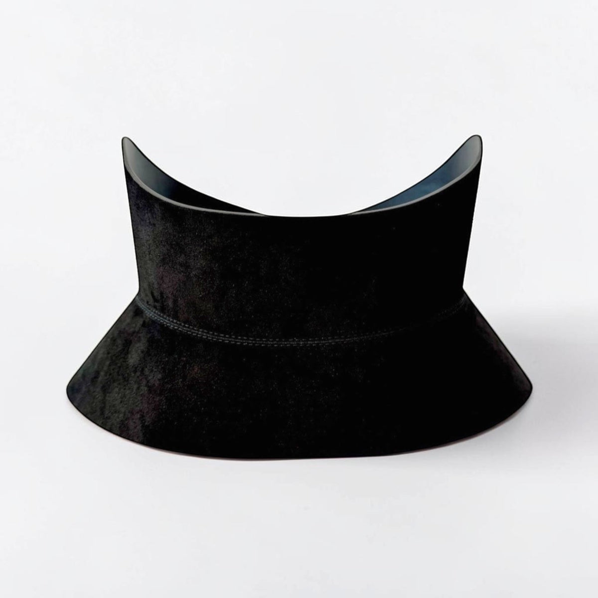 Aria Margo Audrey black suede corset belt with an hourglass silhouette and smooth Italian leather finish.