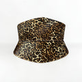 Aria Margo Test leopard print pony-hair leather corset belt with an hourglass silhouette and structured design.