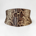 Eclipse Mini Leather Corset Belt -  Beige Snake