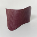 Round Under Bust Leather Corset Belt - Burgundy Croco
