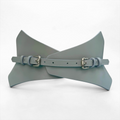 Thorns Leather Corset Belt - Ice Blue