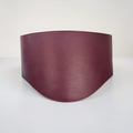 Round Under Bust Leather Corset Belt - Burgundy