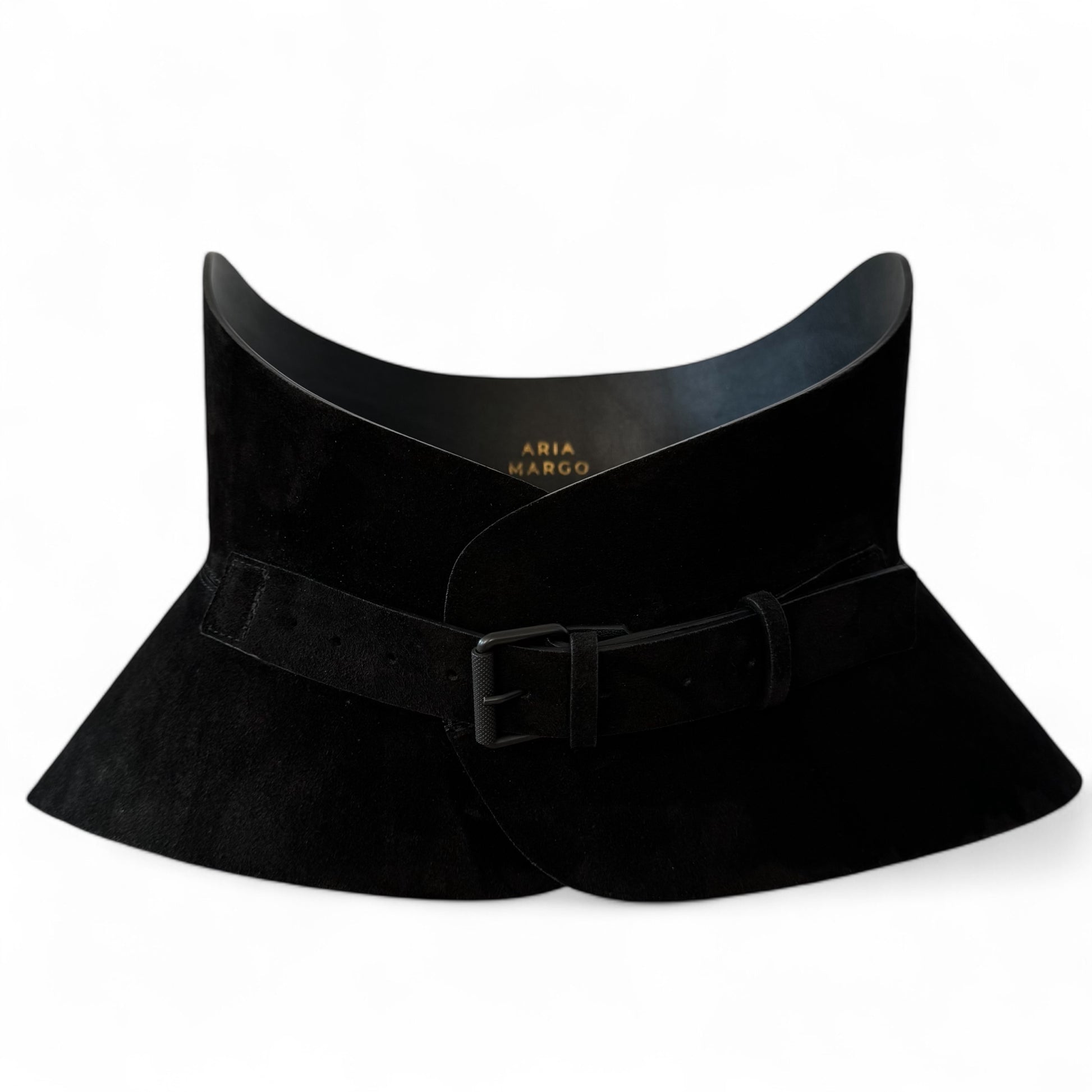 Black leather corset belt – Audrey by Aria Margo