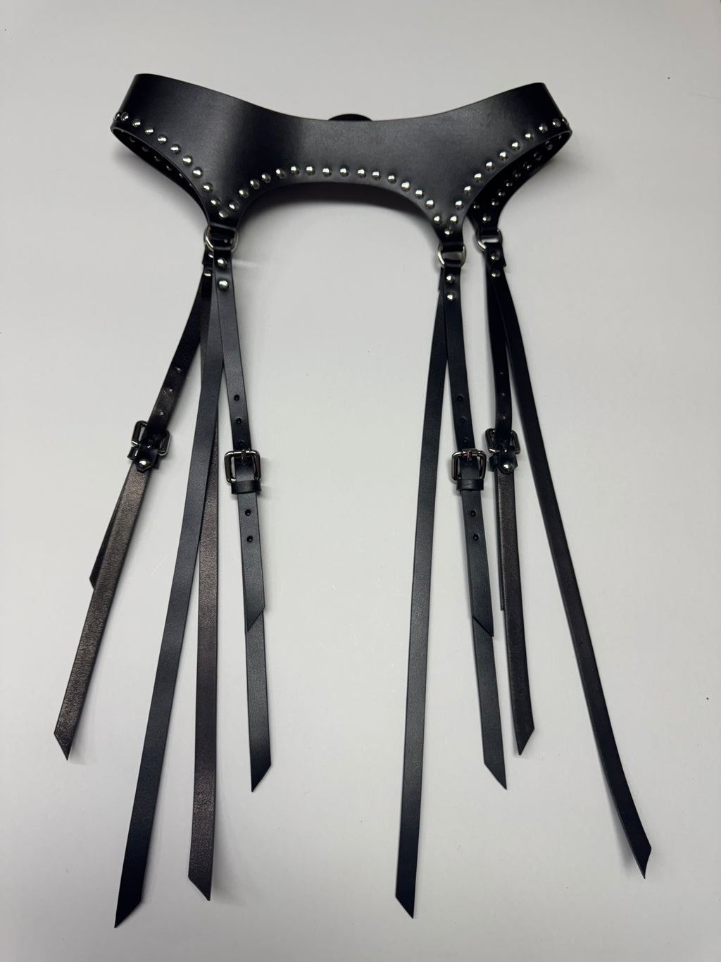 Black leather corset belt – Harness by Aria Margo