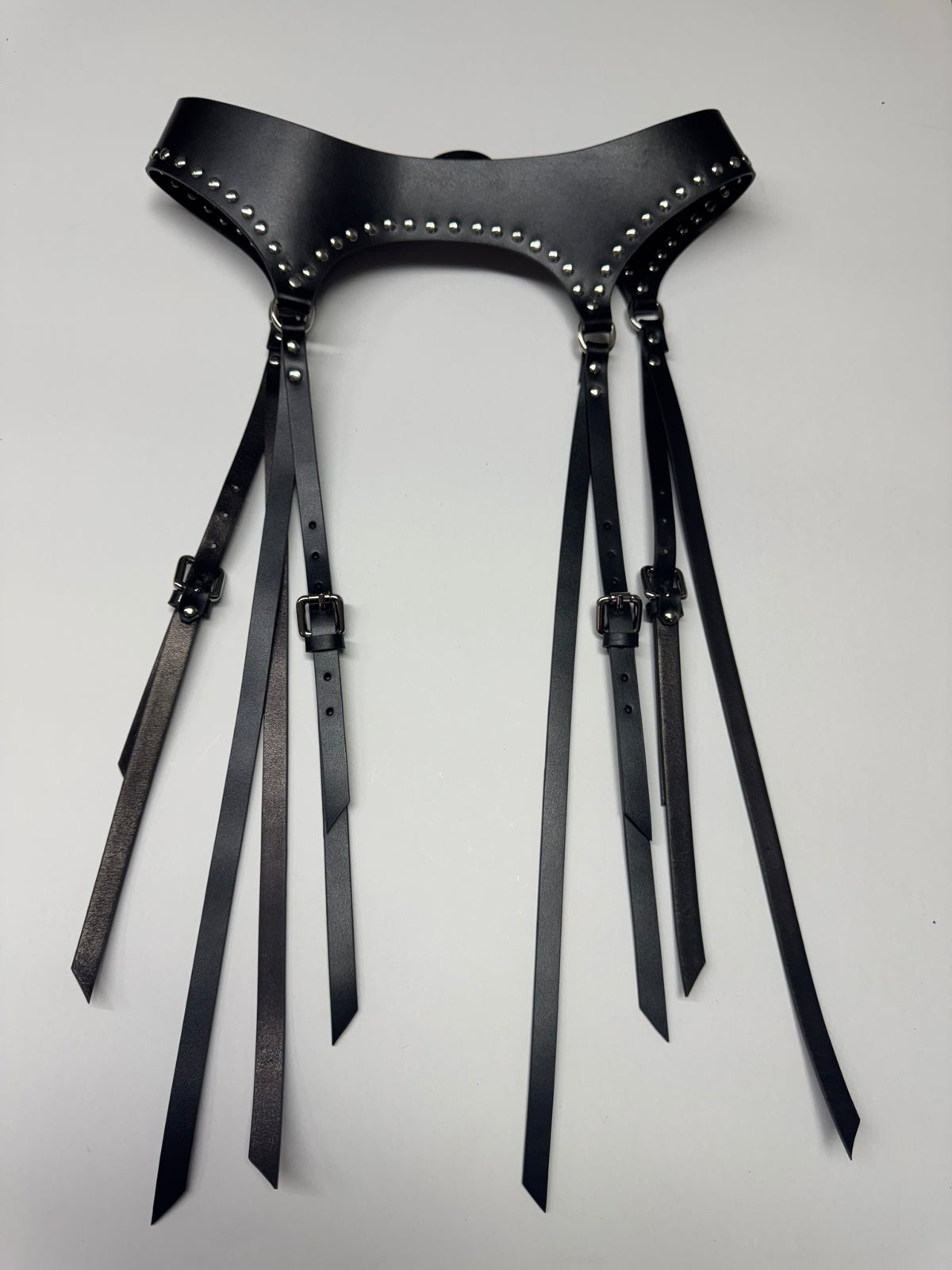 Black leather corset belt – Harness by Aria Margo