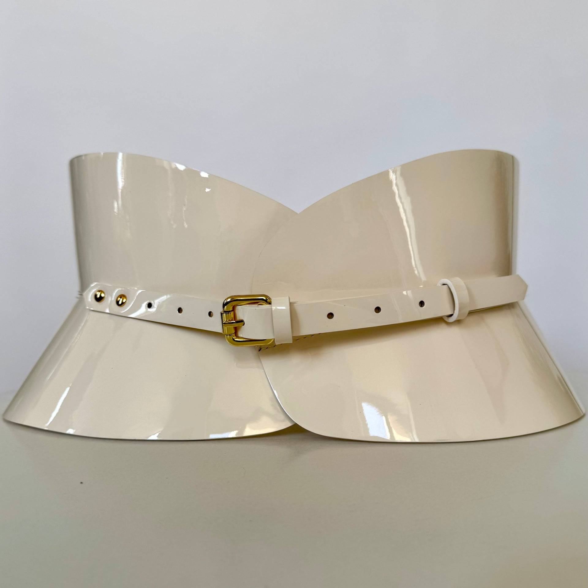 Beige leather corset belt – Hourglass by Aria Margo