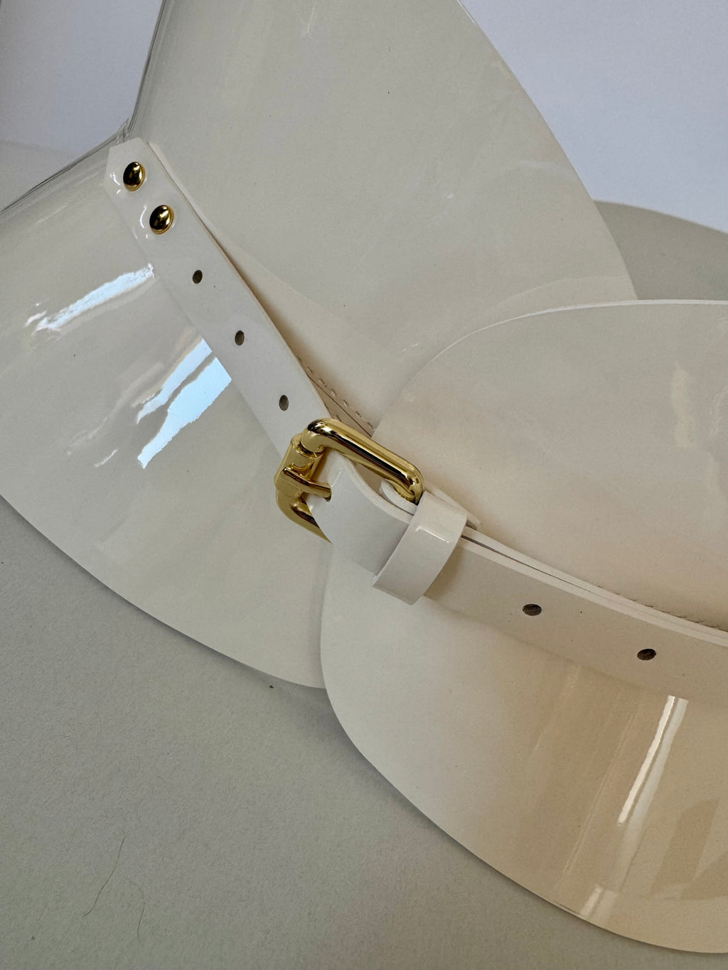 Beige leather corset belt – Hourglass by Aria Margo