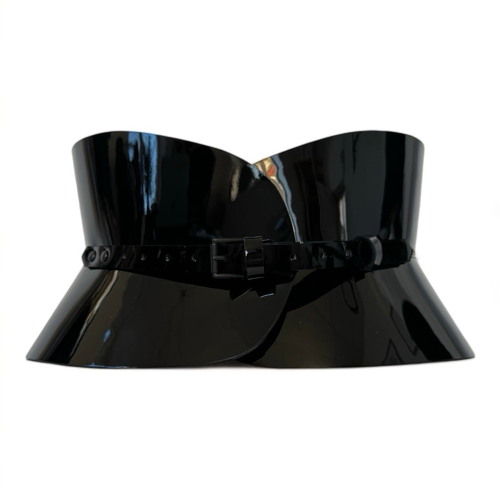Black leather corset belt – Hourglass by Aria Margo
