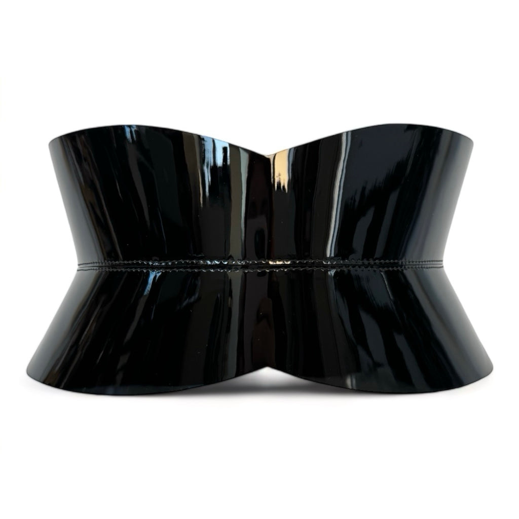 Black leather corset belt – Hourglass by Aria Margo