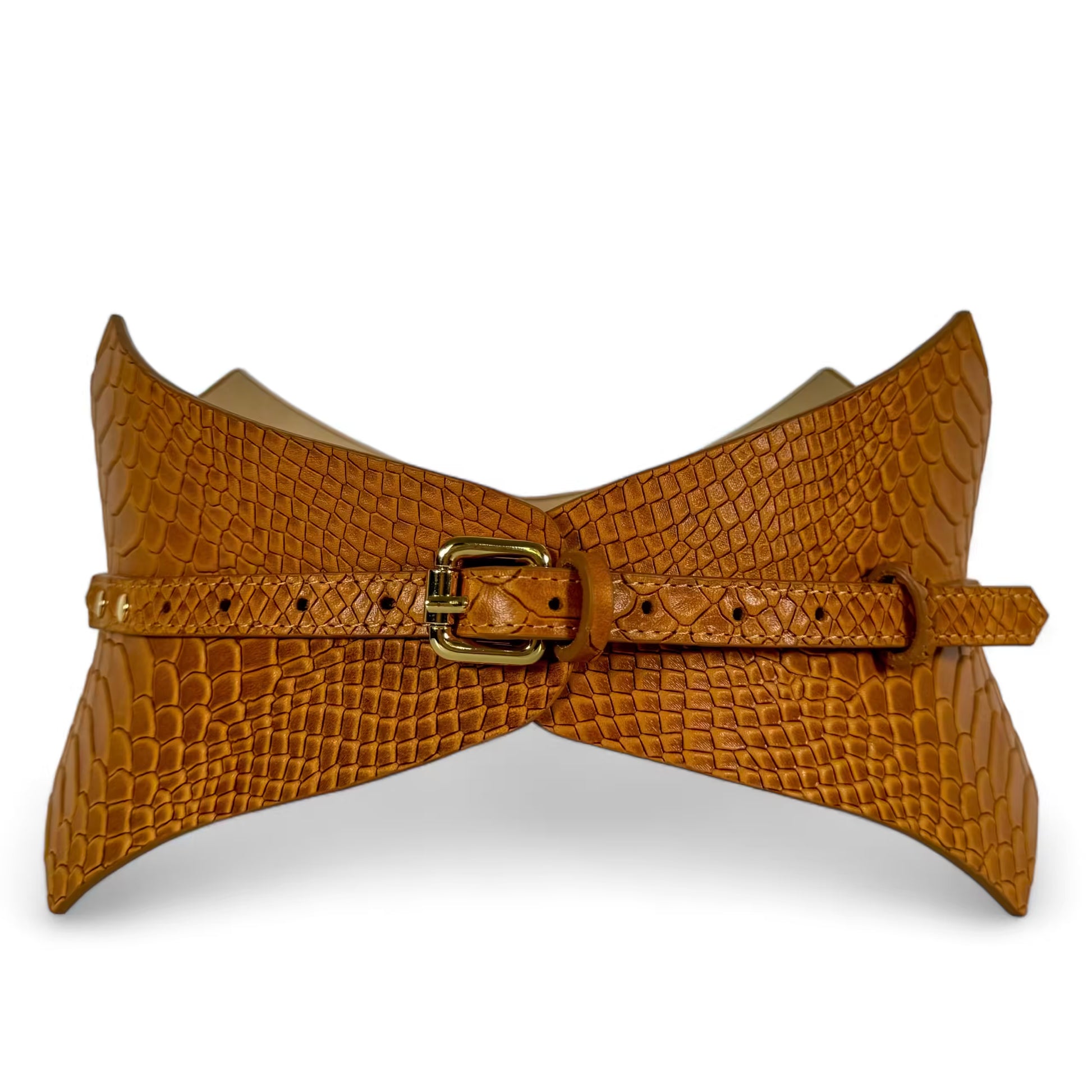 Brown leather corset belt – Thorns by Aria Margo