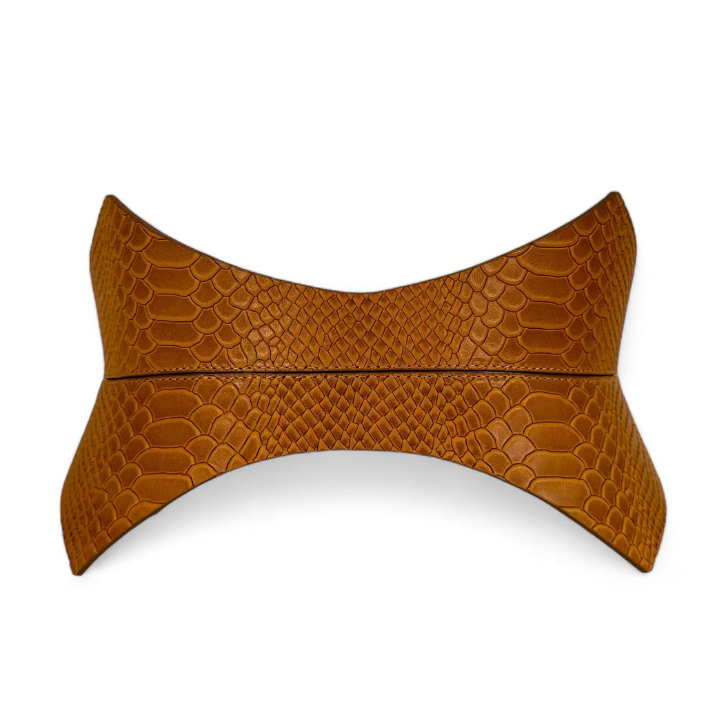 Brown leather corset belt – Thorns by Aria Margo