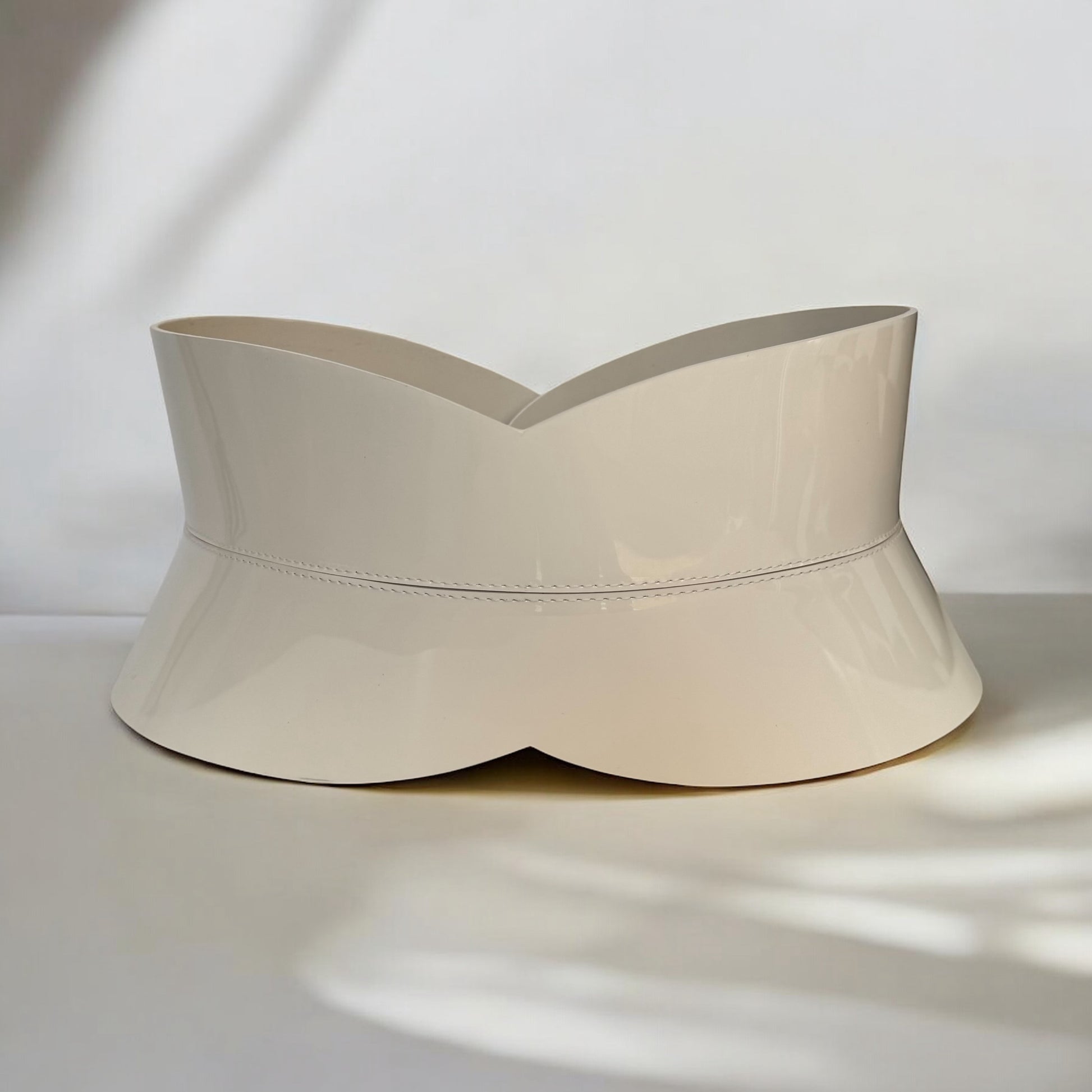 Beige leather corset belt – Hourglass by Aria Margo
