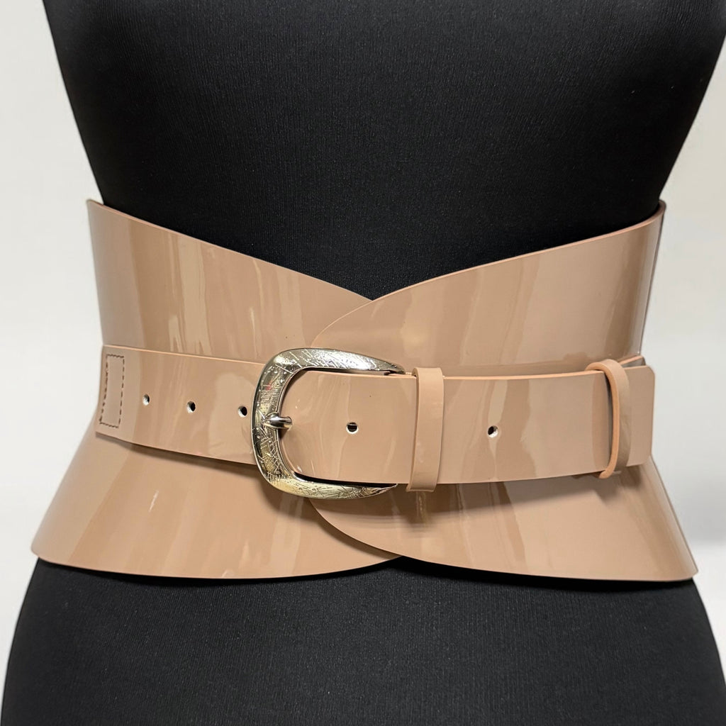 Brown leather corset belt – Hourglass by Aria Margo