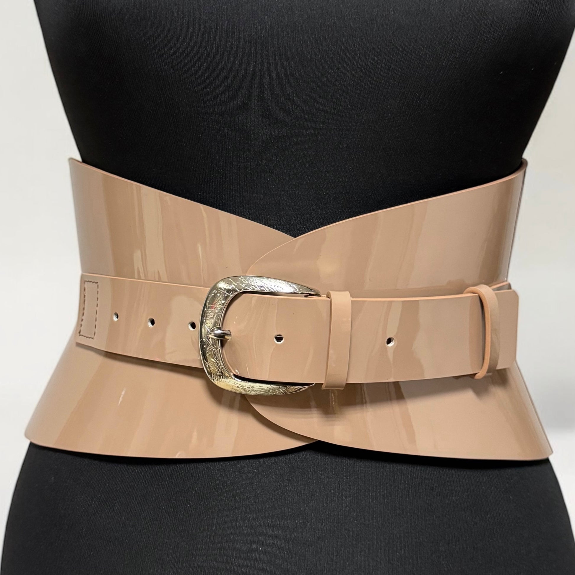 Brown leather corset belt – Hourglass by Aria Margo
