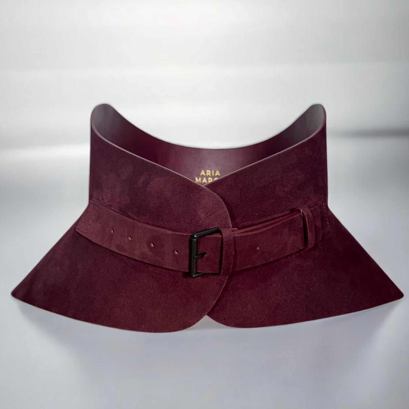 Red leather corset belt – Audrey by Aria Margo