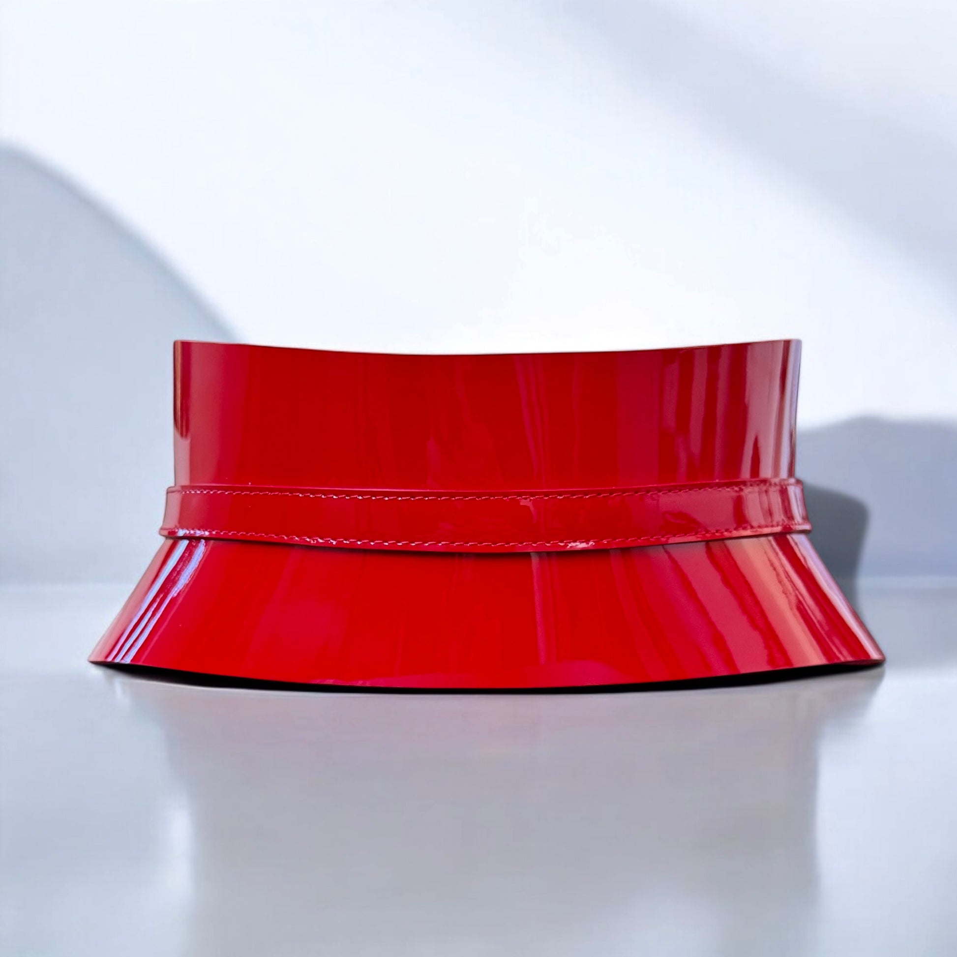 Red leather corset belt – Slim by Aria Margo