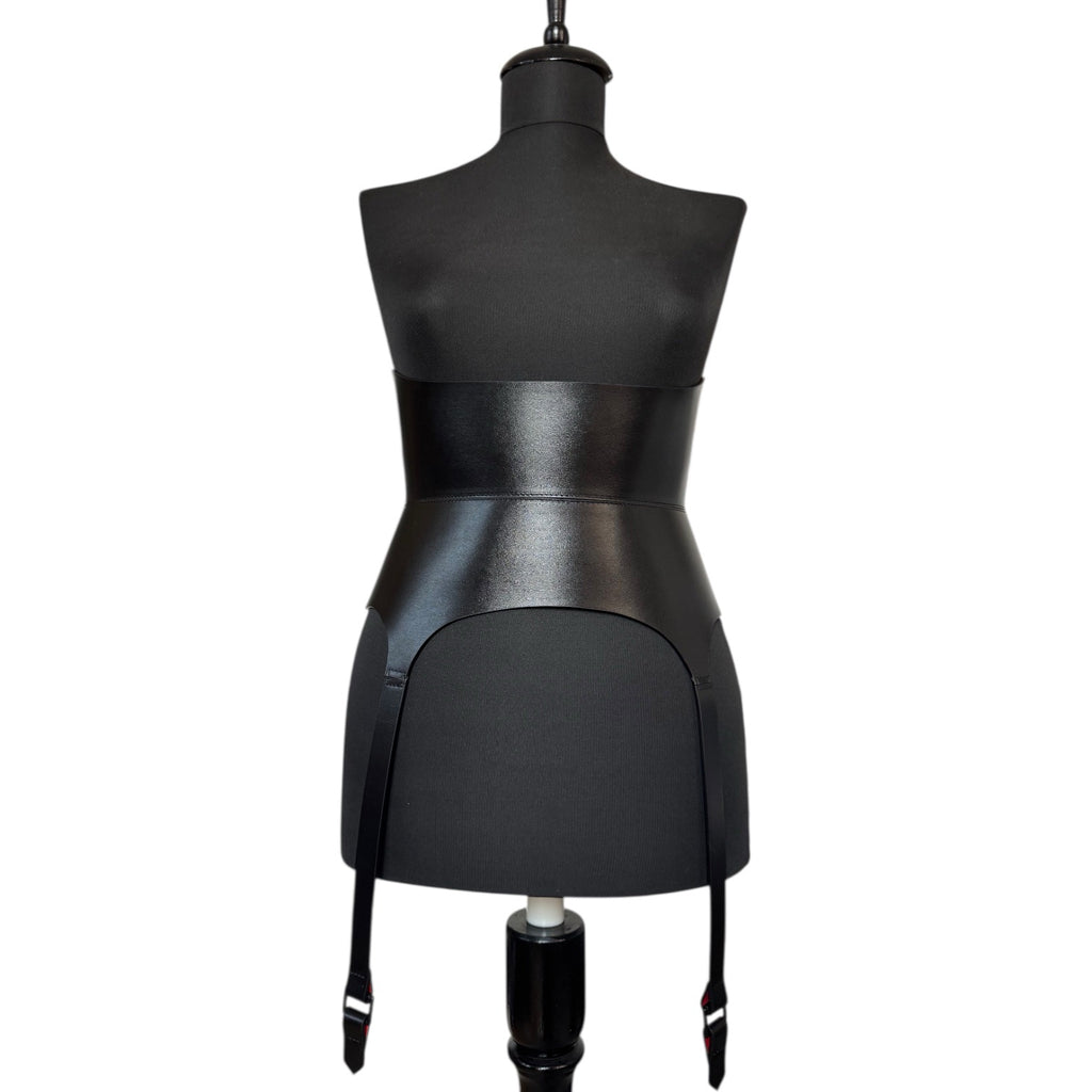 Black leather corset belt –  by Aria Margo
