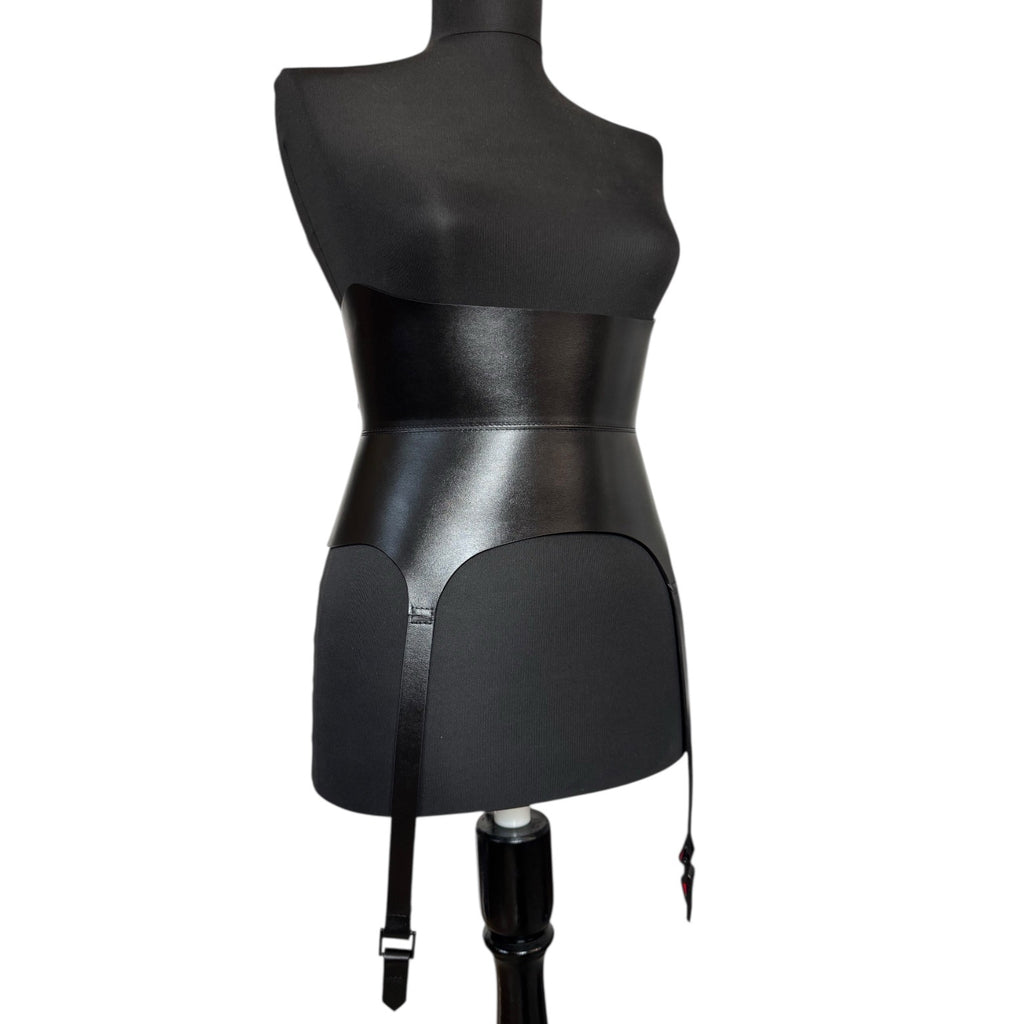 Black leather corset belt –  by Aria Margo