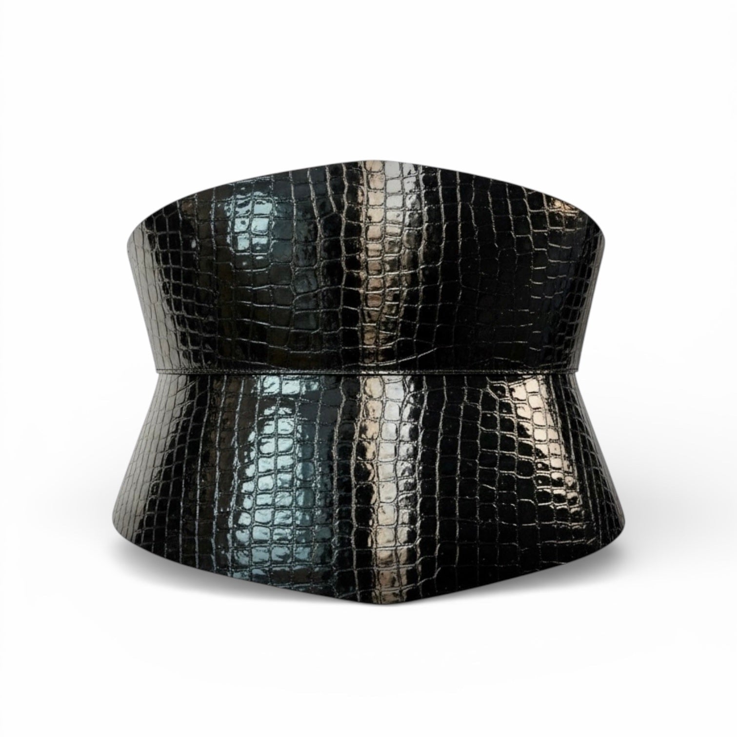 Black leather corset belt – Eclipse by Aria Margo