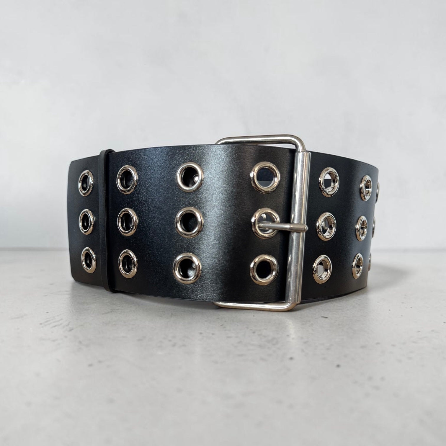 Black leather corset belt – Oversized by Aria Margo